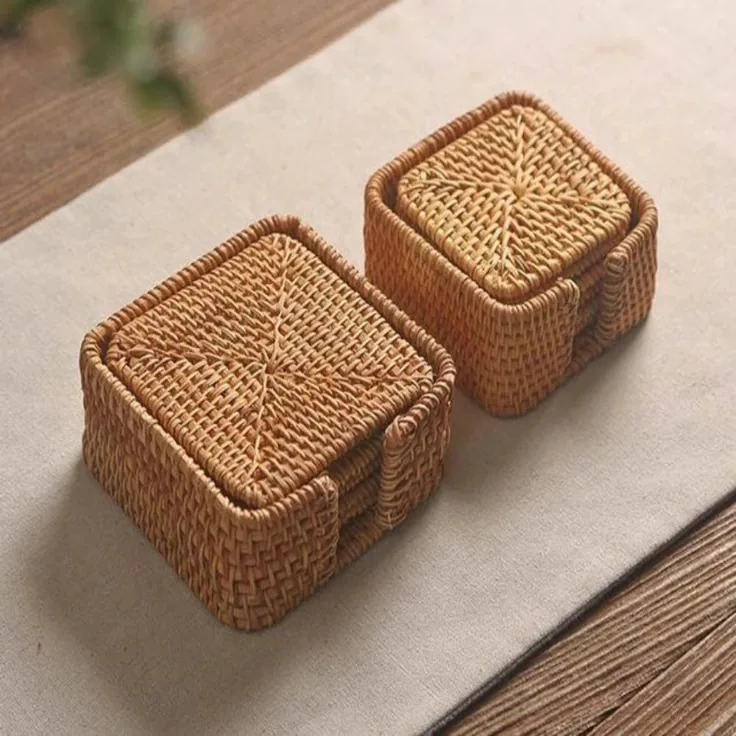 Sous-verres en rotin
